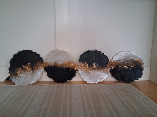 Acrylic lucite coasters 4 - 4, acrylic/lucite