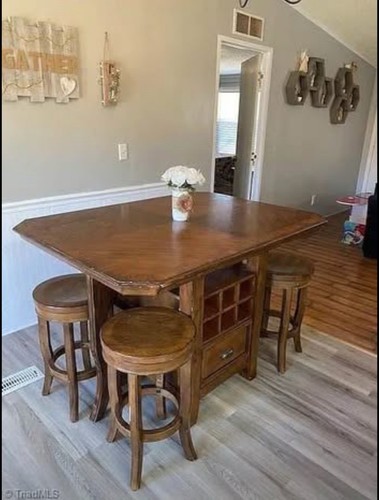 Dinning room wood high top