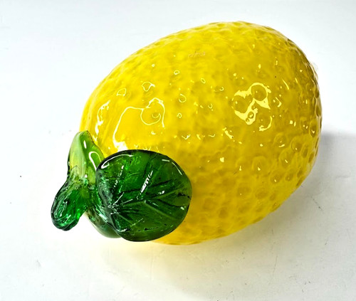 Vintage glass lemon - lemon, blown